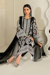 Baroque Embroidered Luxury Chiffon 3 Piece Unstitched / Stitched