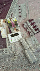 Imrozia Formal Embroidered Net Dress 3 Piece Unstitched / Stitched