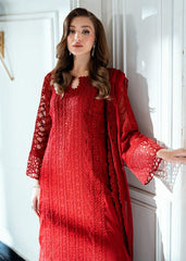 Azure Luxury Chiffon Embroidered 3 Piece Unstitched