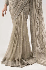 Maria B Zarafshan Luxury Saree 3pc Unstitched/Stitched