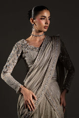 Maria B Zarafshan Luxury Saree 3pc Unstitched/Stitched