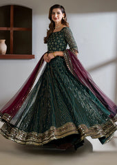 Iznik Global Exquisite Formal Wear Net Collection 3 Piece Unstitched