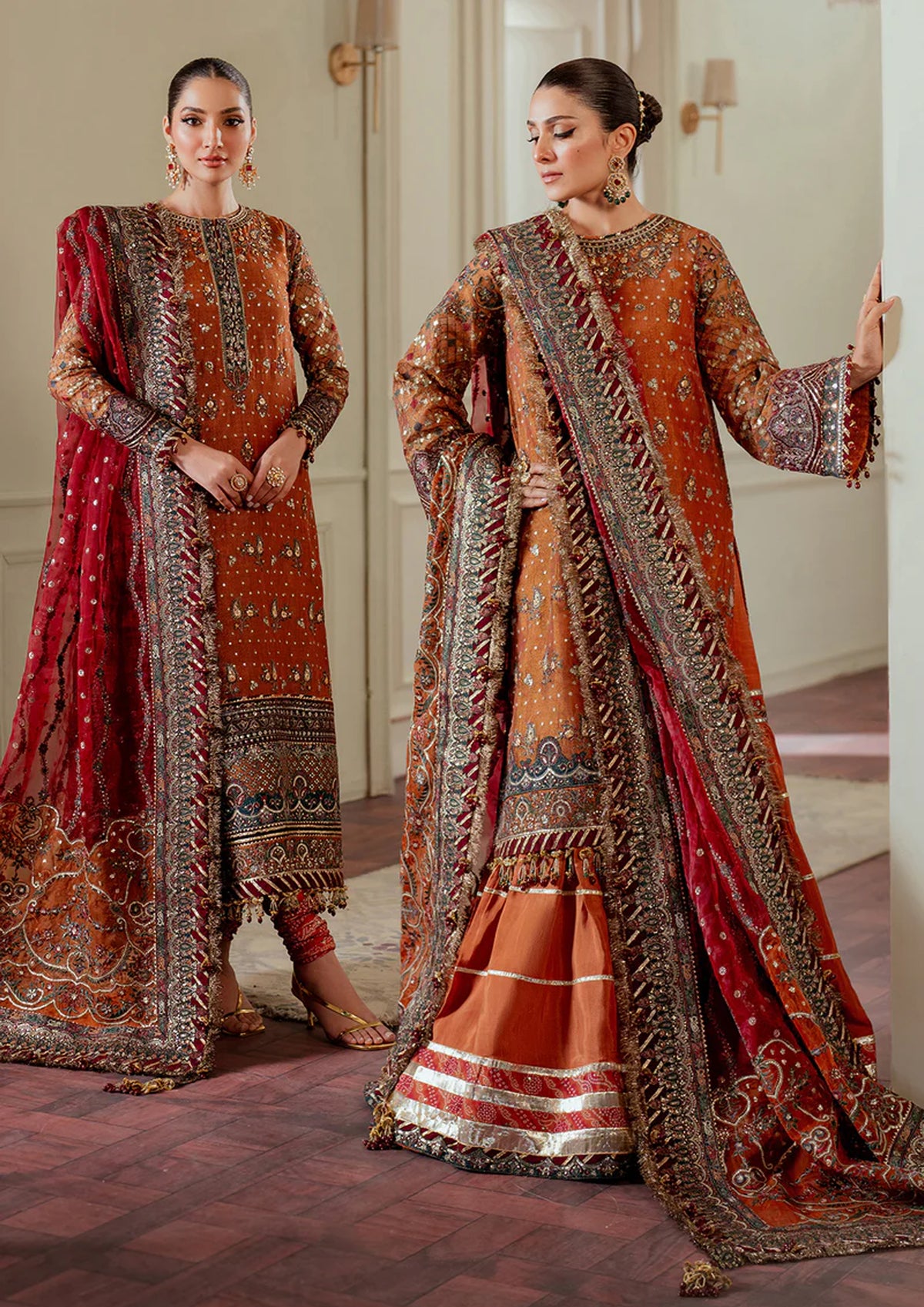 Baroque Luxury Pure Khaddi Net Embroidered 3 Piece Unstitched