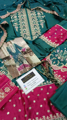 Ethnic Luxury Silk Collection Embroidered 3 piece Unstitched / Stitched