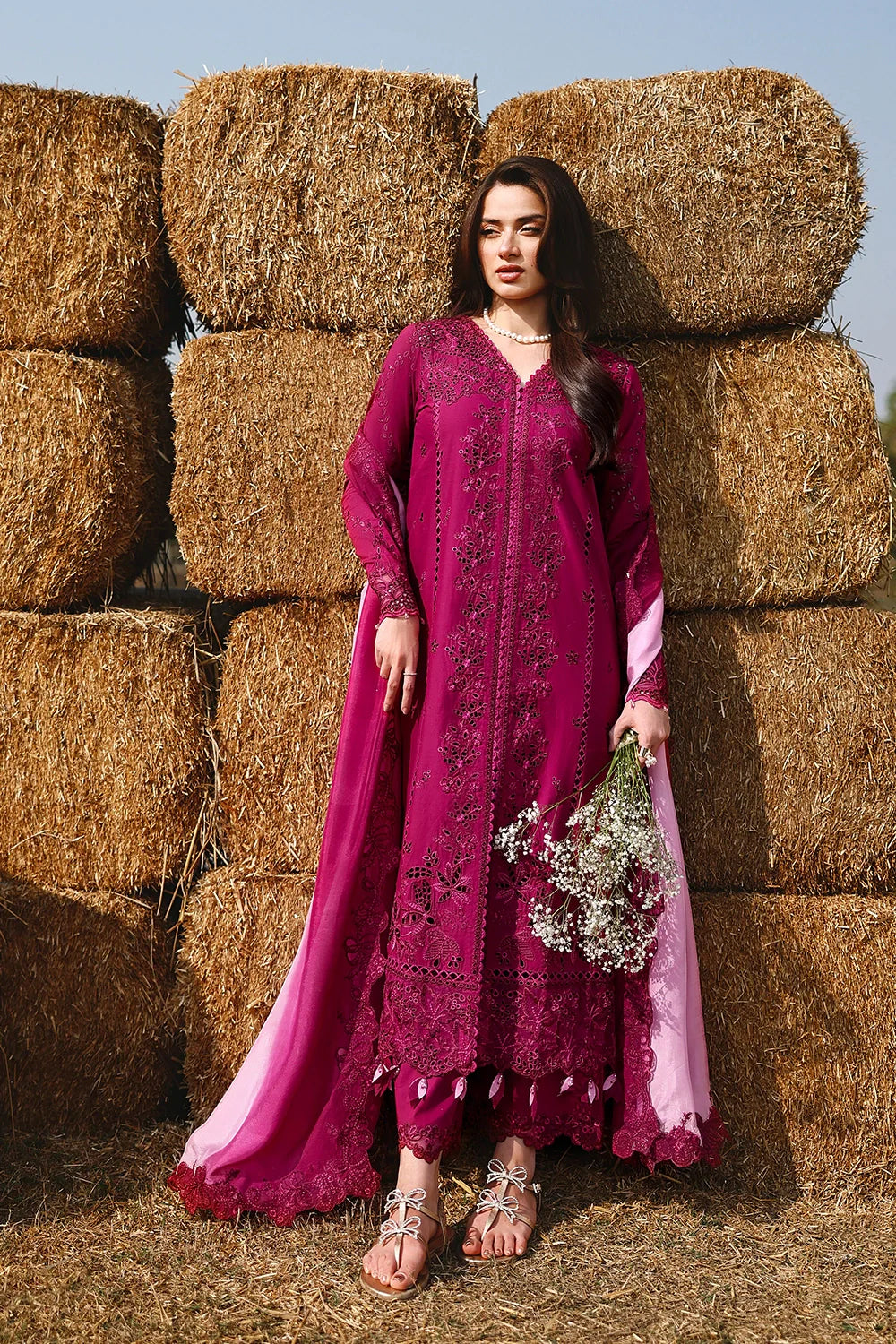 Azure Embroiderey Lawn Collection 3 Piece Unstitched / Stitched