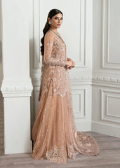 Crimson Formal Net Embroidered With Handwork 3 Piece Unstitched / Stitched