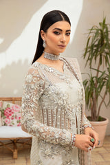 Maryam Hussain Luxury Net Embroidered 3 Piece Unstitched