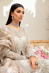 Maryam Hussain Luxury Net Embroidered 3 Piece Unstitched