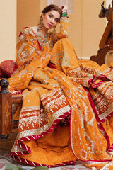 Mohsin Naveed Ranjha Zeenat Mahal Net gharara 3 Piece Unstitched / Stitched