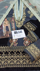 Zainab Chottani Heavy Embroidered Velvet 3 Piece Unstitched