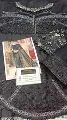 Maria B Luxury Hand Work Embroidered Sof Net Saree Unstitched