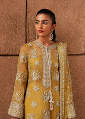 Hussain Rehar Wedding Collection Hand Work Organza 3 piece Unstitched