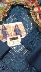 Bin Ilyas Luxury Embroidered Lawn Chikan kari 3 Piece Unstitched