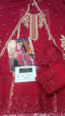 Azure Luxury Chiffon Embroidered 3 Piece Unstitched / Stitched