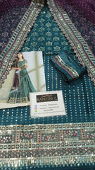 Iznik Global Exquisite Formal Wear Net Collection 3 Piece Unstitched