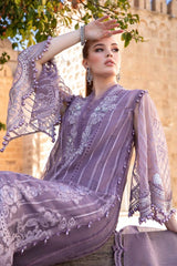 Mariaa.B Lilac Luxury Cotton Lawn Embroidered 3 Piece Unstitched