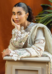 Akbar Aslam Lawn Chikan kari Embroidered 3 Piece Unstitched / Stitched