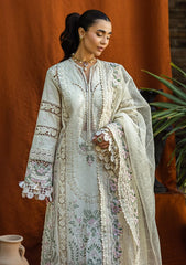 Akbar Aslam Lawn Chikan kari Embroidered 3 Piece Unstitched / Stitched