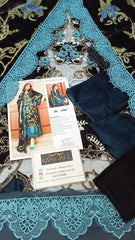 Maria B Luxury Velvet Dress Embroidered 3 Piece Unstitched