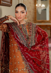 Baroque Luxury Pure Khaddi Net Embroidered 3 Piece Unstitched