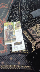 Maria B Palachi Luxury Velvet Dress Embroidered 3 Piece Unstitched / Stitched