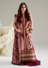 Bin Ilyas Luxury Lawn Embroidered Dress 3Piece Unstithced / Stitched