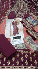 Asim Jofa Embroidered Luxury Chiffon 3 Piece Unstitched