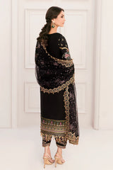 Broque Luxury Net Embroidered Collection 3 Piece Unstitched / Stitched