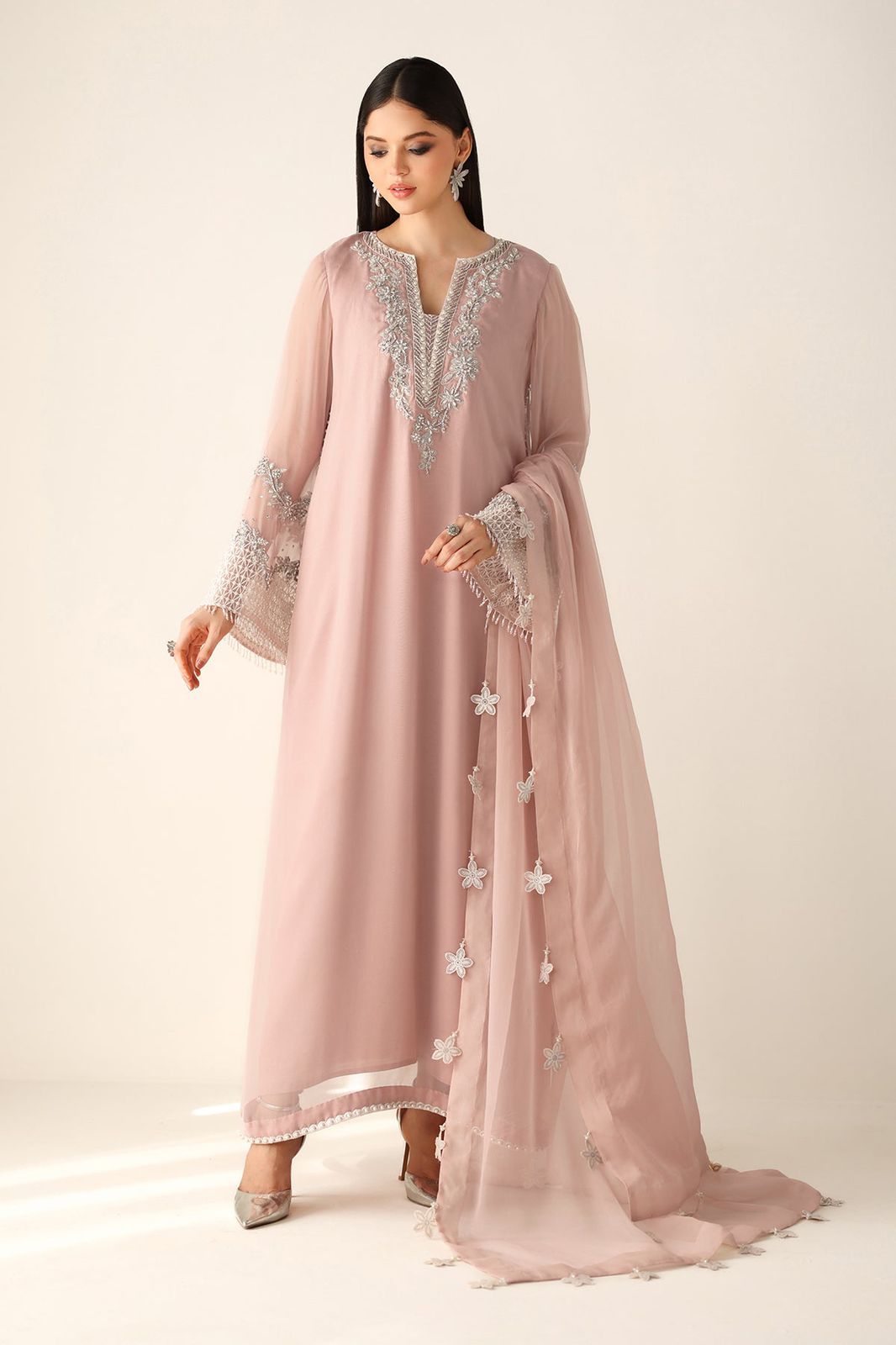Baroque Embroidered Chiffon Collection 3 Piece Unstitched