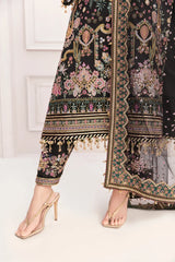 Broque Luxury Net Embroidered Collection 3 Piece Unstitched / Stitched