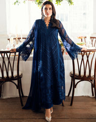 Azure Luxury Chiffon Embroidered 3 Piece Unstitched