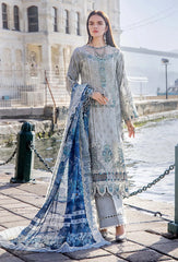 Adan Libas Luxury Lawn Embroidered Chikankari 3 Piece Unstitched / Stitched