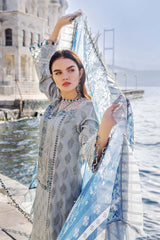 Adan Libas Luxury Lawn Embroidered Chikankari 3 Piece Unstitched / Stitched