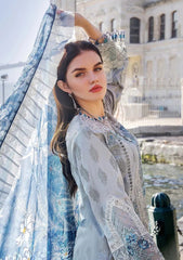 Adan Libas Luxury Lawn Embroidered Chikankari 3 Piece Unstitched / Stitched