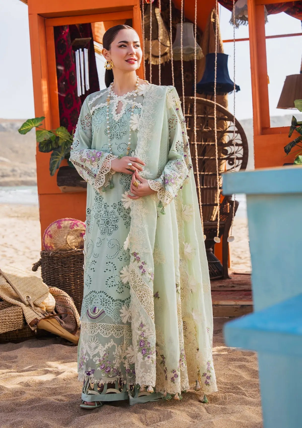 Elaf New Arrival Luxury Lawn Embroidery 3 Piece Unstitched / Stitched
