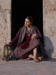 IZAL Luxury Lawn Embroidered Dress 3Piece Unstithced / Stitched