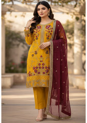 Benchmark Luxury Pret Organza Collection 3 piece Unstitched