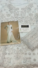 Imrozia Luxury Net Hand Work Embroidered Saree Unstitched