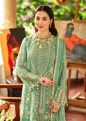 Afrozeh Luxury Chiffon Embroidered 3 Piece Unstitched / Stitched