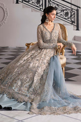 Maria B Embroidered Wedding Collection Soft Net Maxi Unstitched
