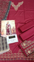 IZAL Luxury Lawn Embroidered Dress 3Piece Unstithced / Stitched
