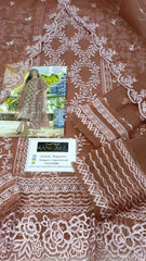 Azure Embroidered Luxury Organza Suit 3 Piece Unstitched