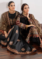 Baroque Luxury Chiffon Embroidered Dress 3 Piece Unstitched