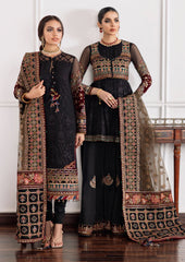 Baroque Luxury Chiffon Embroidered Dress 3 Piece Unstitched