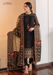 Baroque Luxury Chiffon Embroidered Dress 3 Piece Unstitched