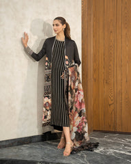 Lulusar Chiffon Embroidery Collection 3piece Unstitcehd / Stitched