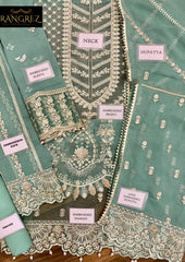 Afrozeh Luxury Chiffon Embroidered 3 Piece Unstitched / Stitched