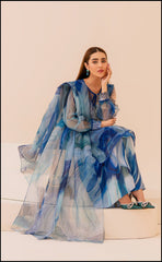 Serene Blue Luxury Silk Collection Embroidered 3 piece Unstitched