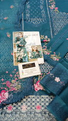 Qalamkar Lawn Chikan Kari Embroidered 3 Piece Unstitched / Stitched