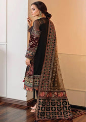 Baroque Luxury Chiffon Embroidered Dress 3 Piece Unstitched